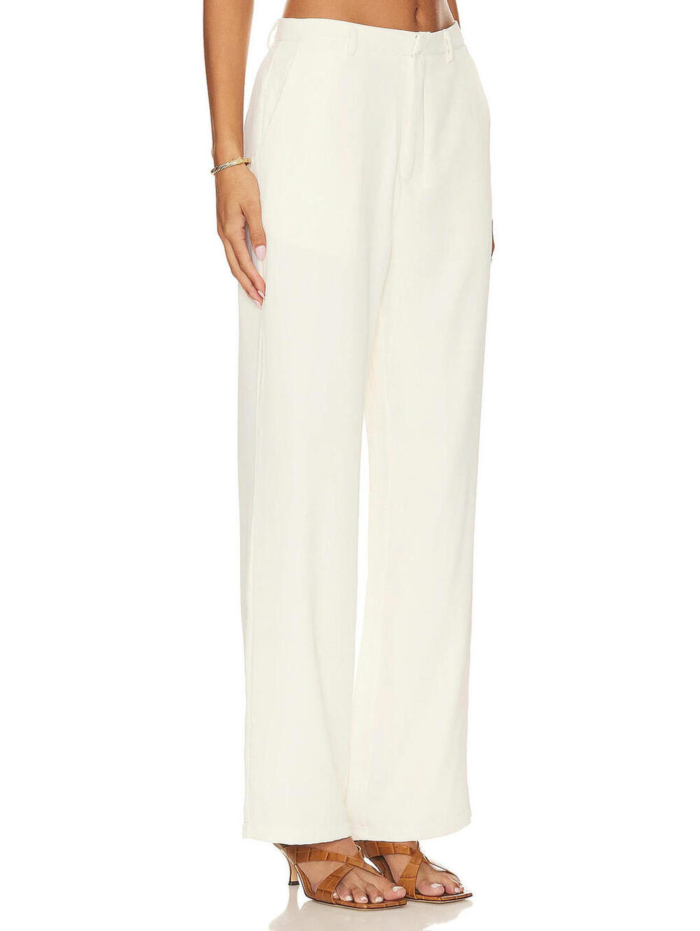 Revolve SNDYS Roma Pants in Ivory  Wide Leg Trousers size XXS NWT $148 msrp - Picture 2 of 10